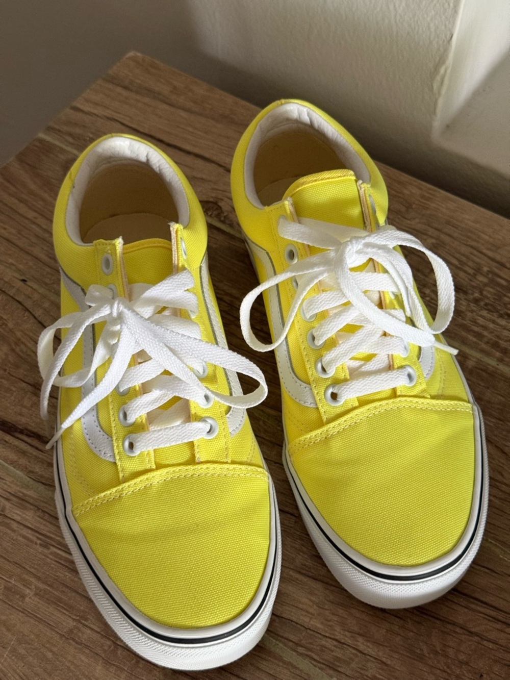 Vans Yellow and White Low-Top Sneakers
